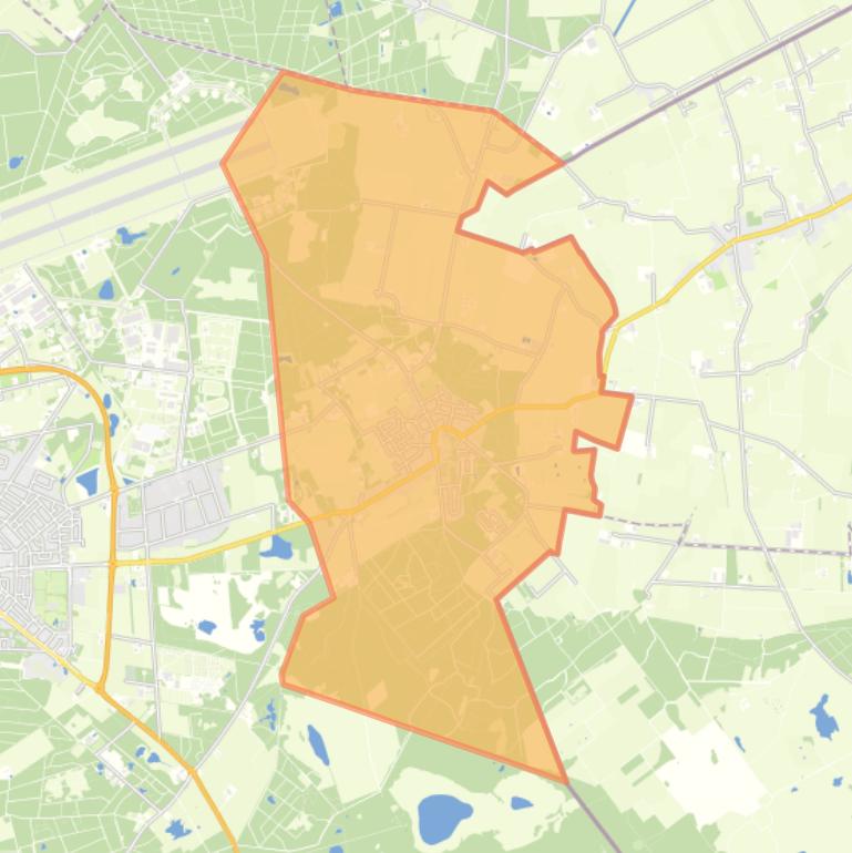 Kaart van de wijk Huijbergen.