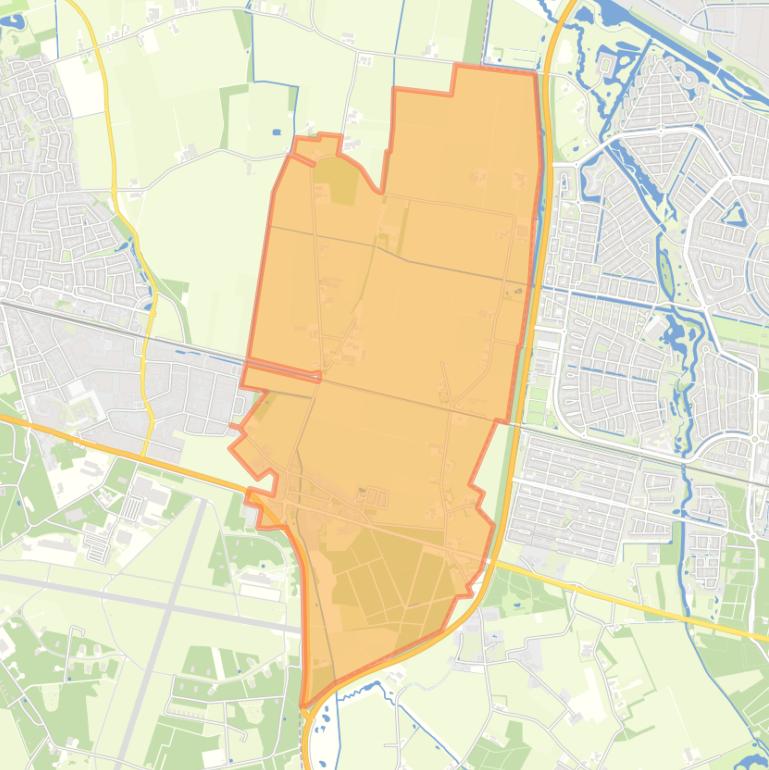 Kaart van de wijk Hulten.