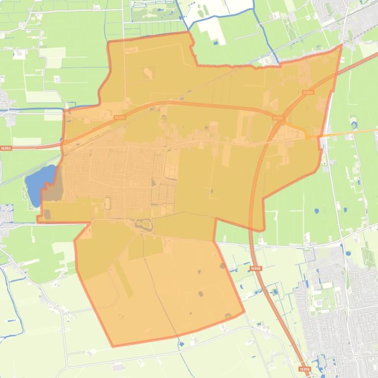 Kaart van de wijk Hurdegaryp.