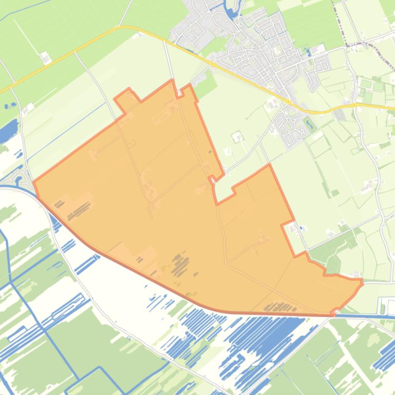 Kaart van de wijk IJsselham.