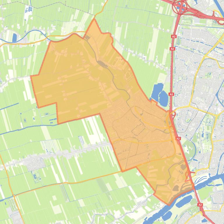 Kaart van de wijk IJsselstein.