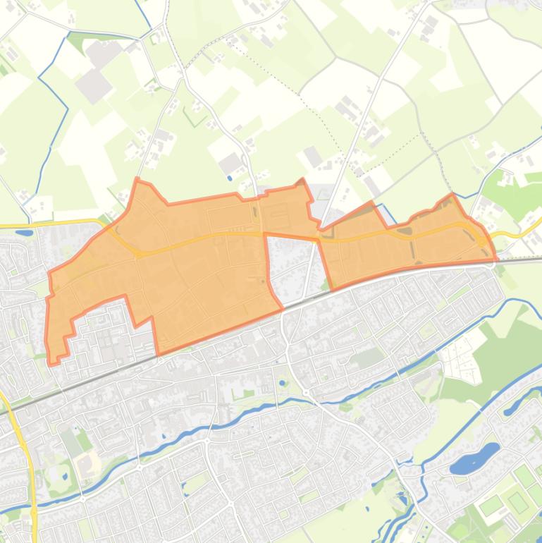 Kaart van de wijk Industrieterrein Kerkhoven Laarakkers.