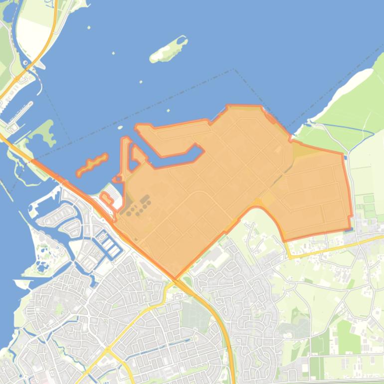 Kaart van de wijk Industrieterrein Lorentz.