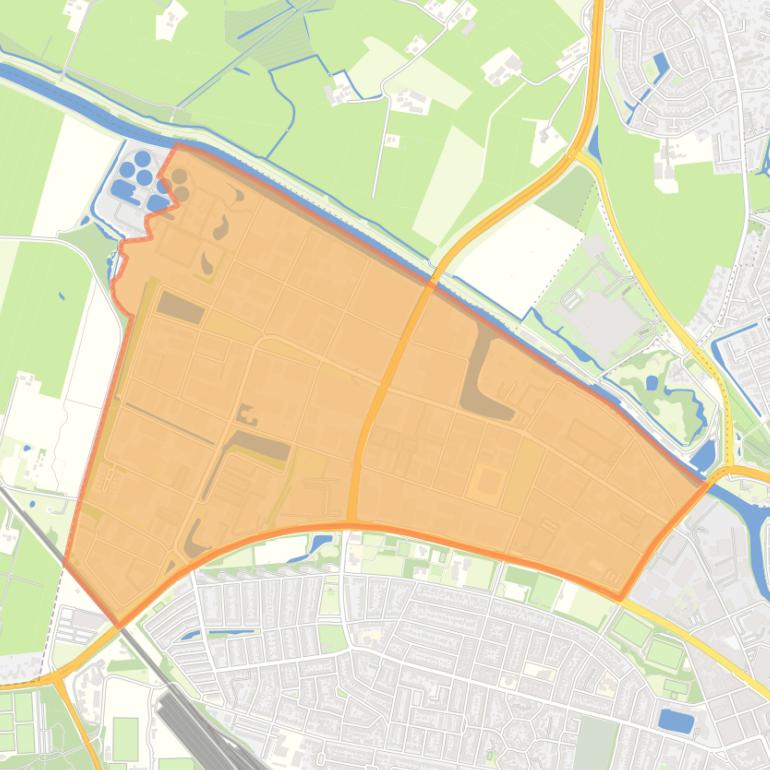 Kaart van de wijk Isselt.