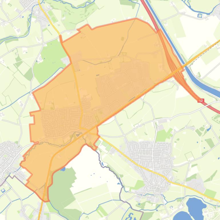 Kaart van de wijk Ittervoort.