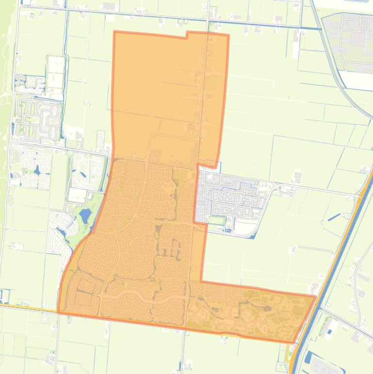 Kaart van de wijk Julianadorp.