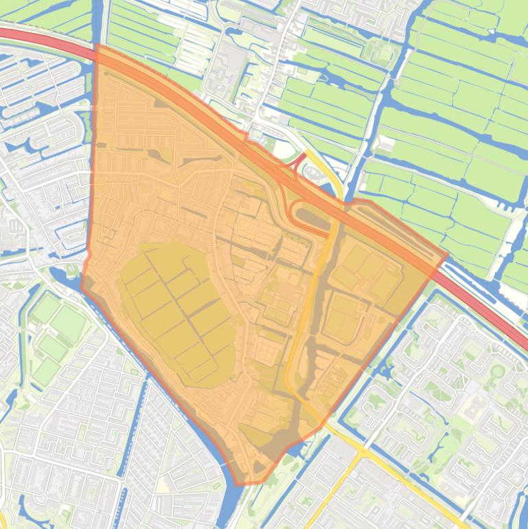 Kaart van de wijk Kadoelen.