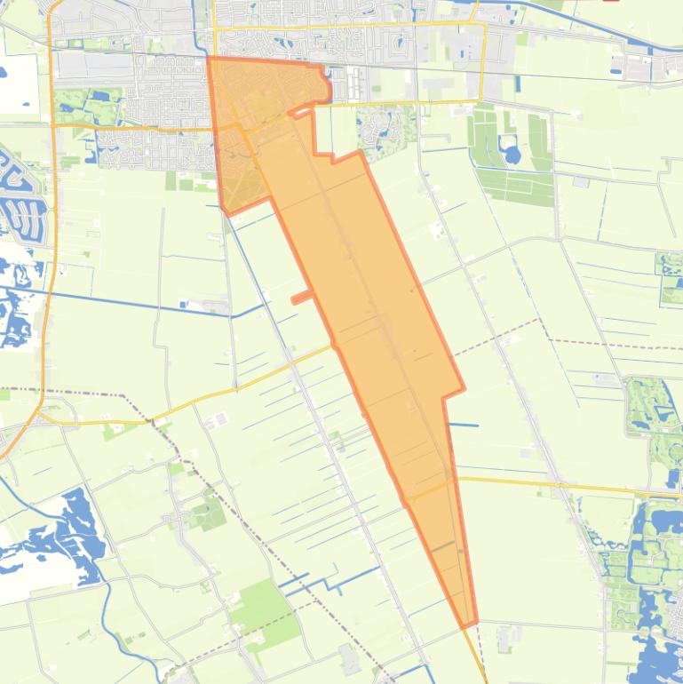 Kaart van de Kalkwijk.