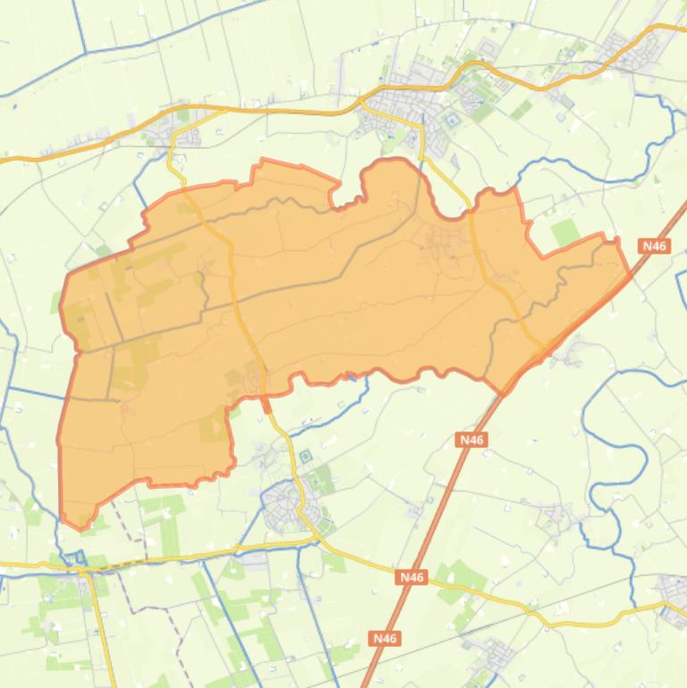 Kaart van de wijk Kantens.