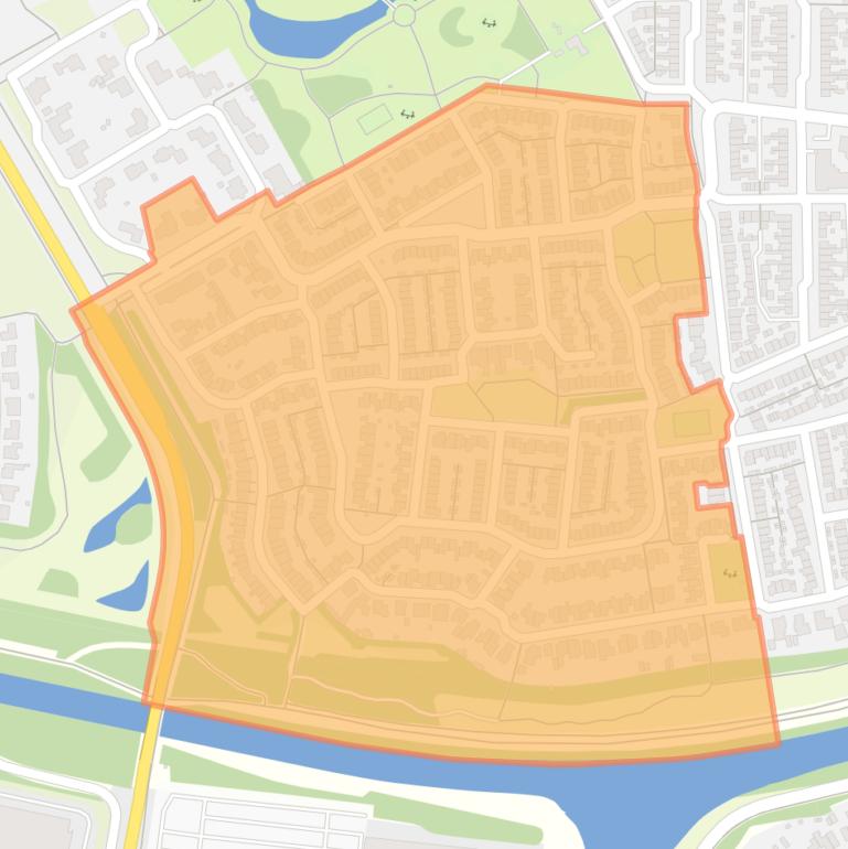 Kaart van de wijk Kantonnier.