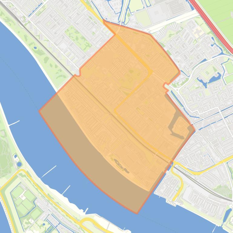 Kaart van de wijk Kapelpolder.