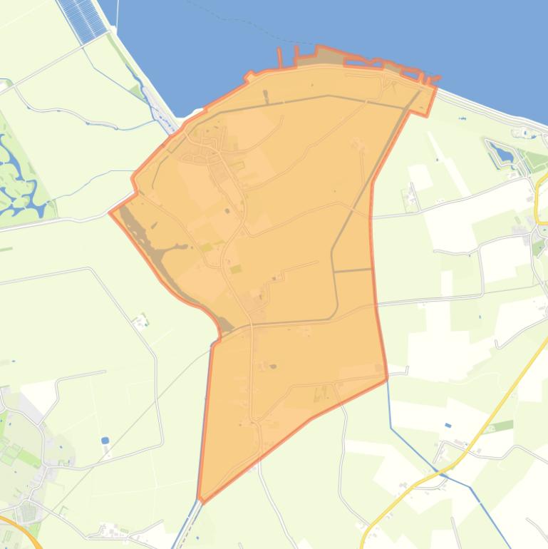 Kaart van de wijk Kattendijke.