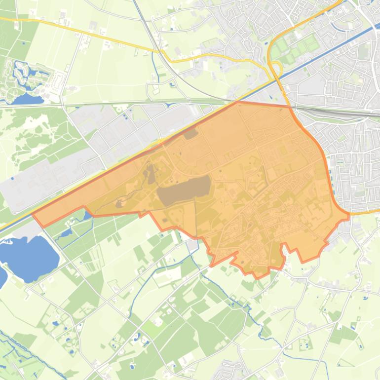 Kaart van de wijk Kazernelaan.