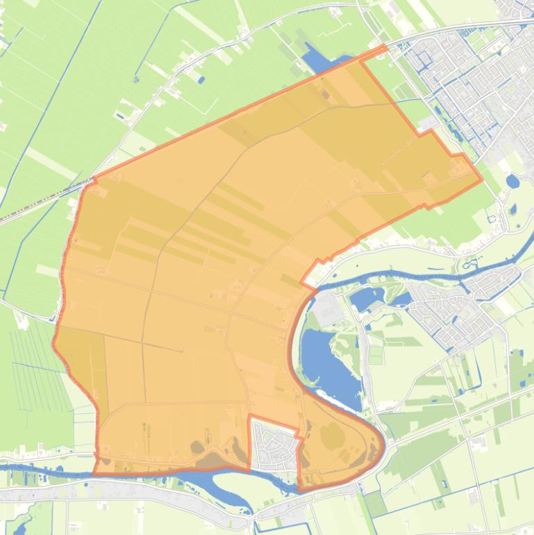 Kaart van de wijk Kedichem buitengebied.