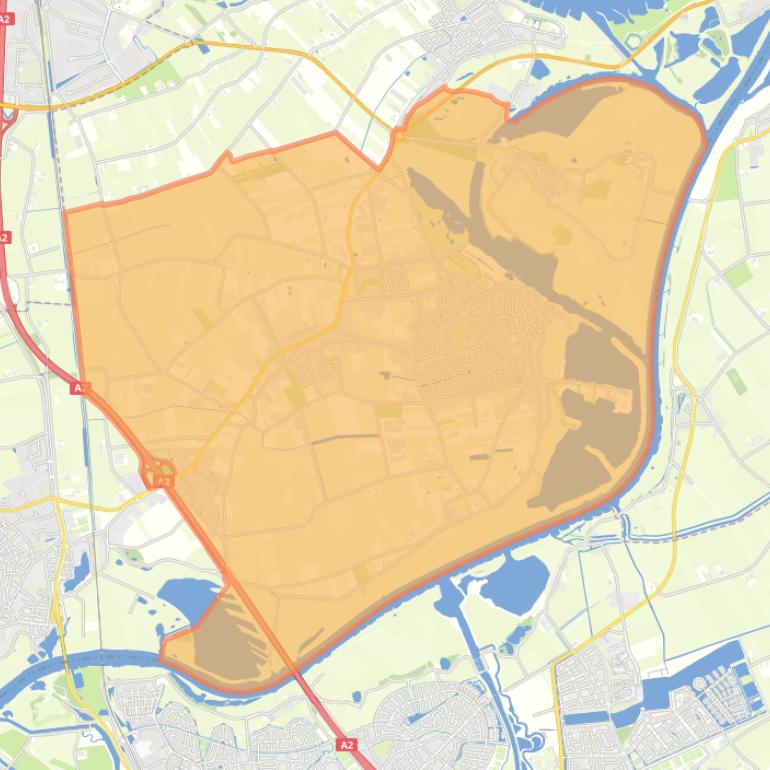 Kaart van de wijk Kerkdriel.