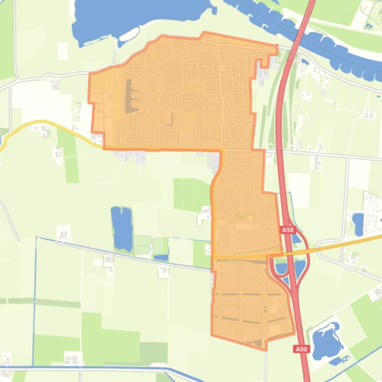 Kaart van de wijk Kern Heteren.