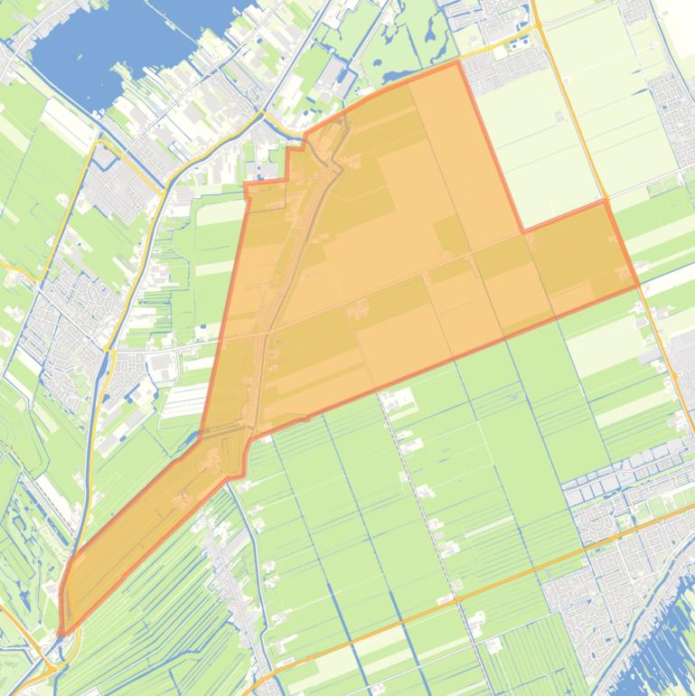 Kaart van de wijk Kern Korteraar.