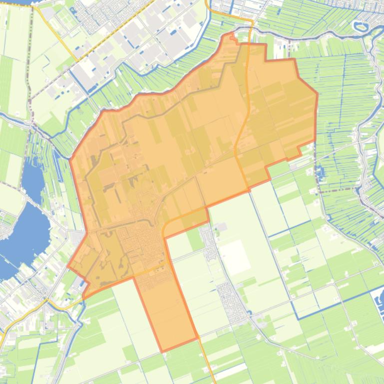 Kaart van de wijk Kern Nieuwveen.