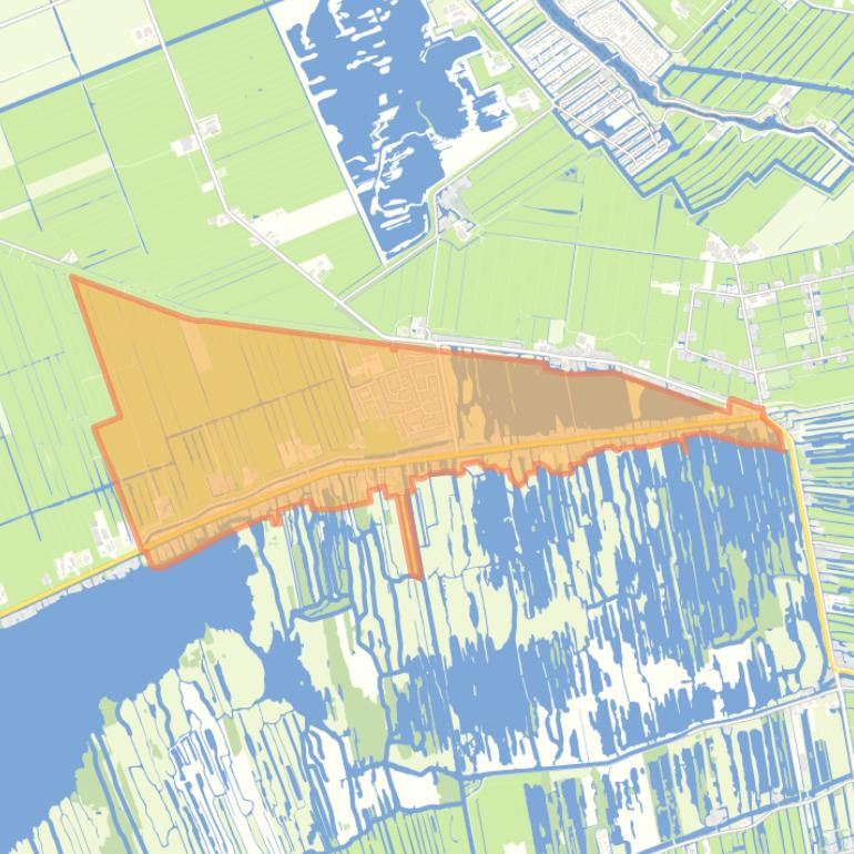 Kaart van de wijk Kern Noorden.