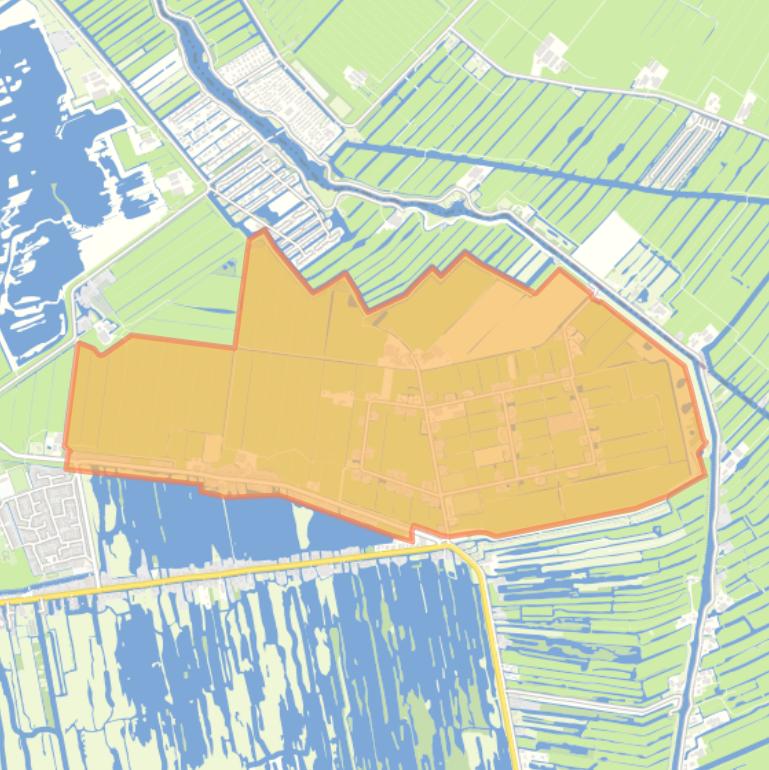 Kaart van de wijk Kern Noordse Dorp.