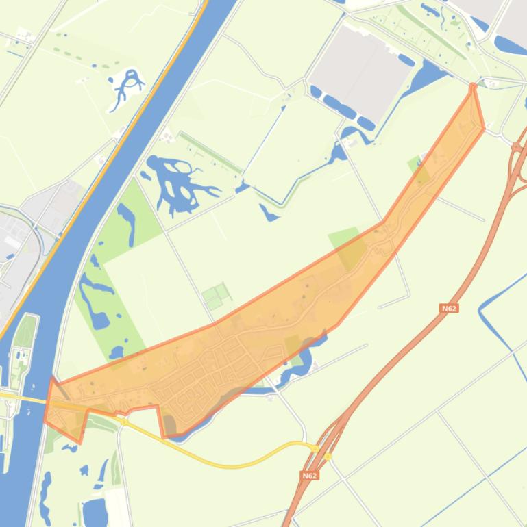 Kaart van de wijk Kern Westdorpe.