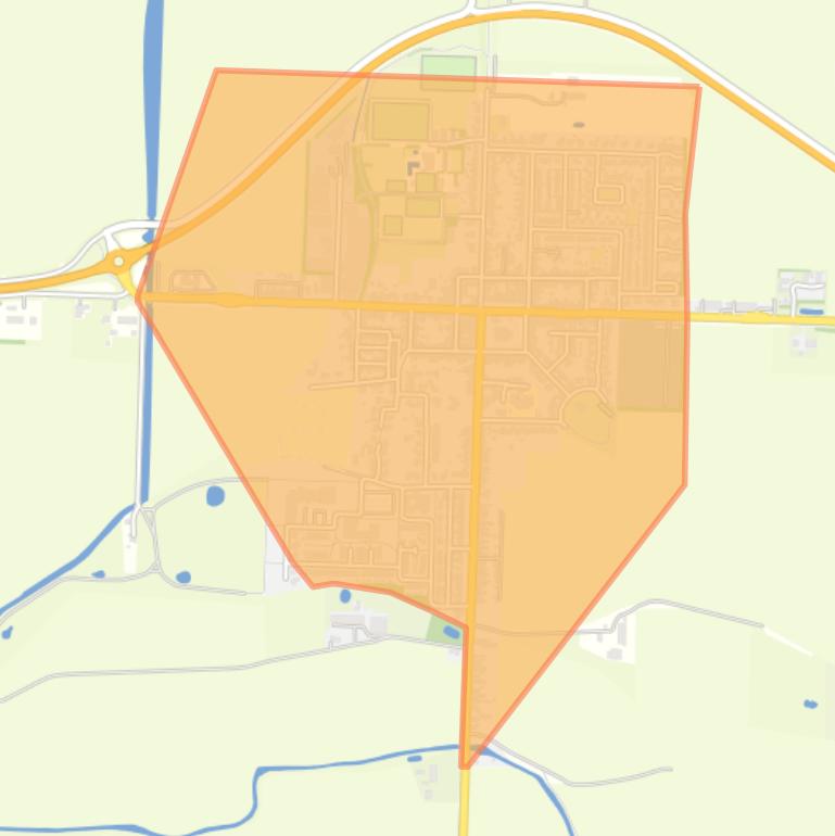 Kaart van de wijk Kern Zaamslag.