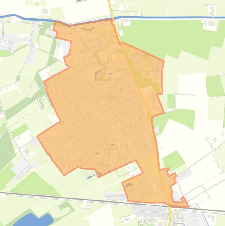 Kaart van de wijk Kern Zetten.