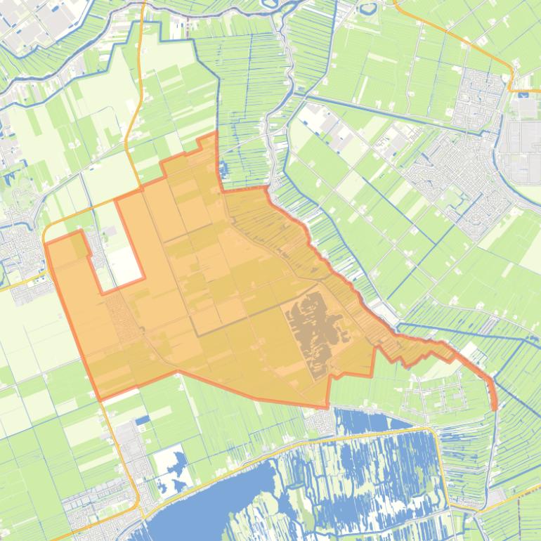 Kaart van de wijk Kern Zevenhoven.