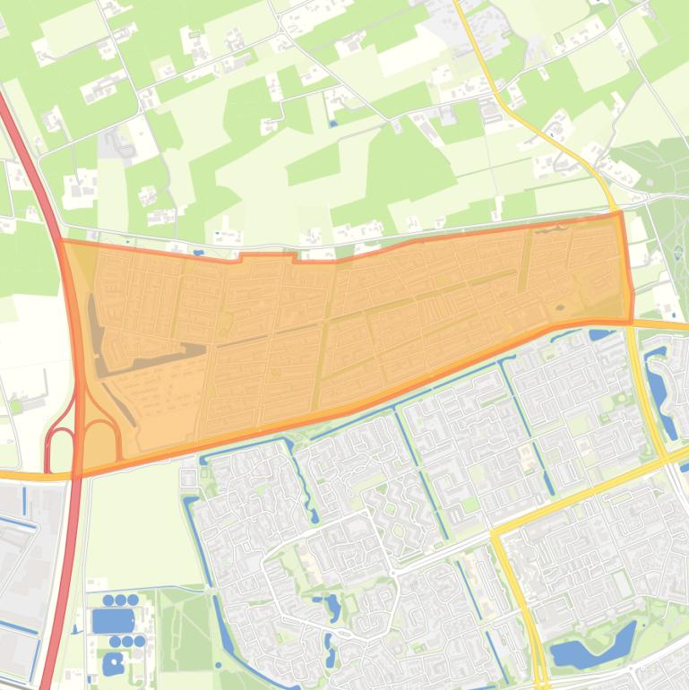 Kaart van de wijk Kernhem.