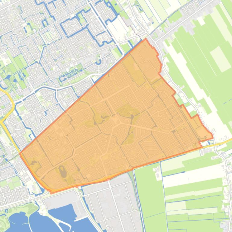 Kaart van de wijk Kersenboogerd-Zuid.