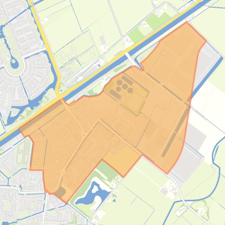 Kaart van de wijk Kickers Bloem.