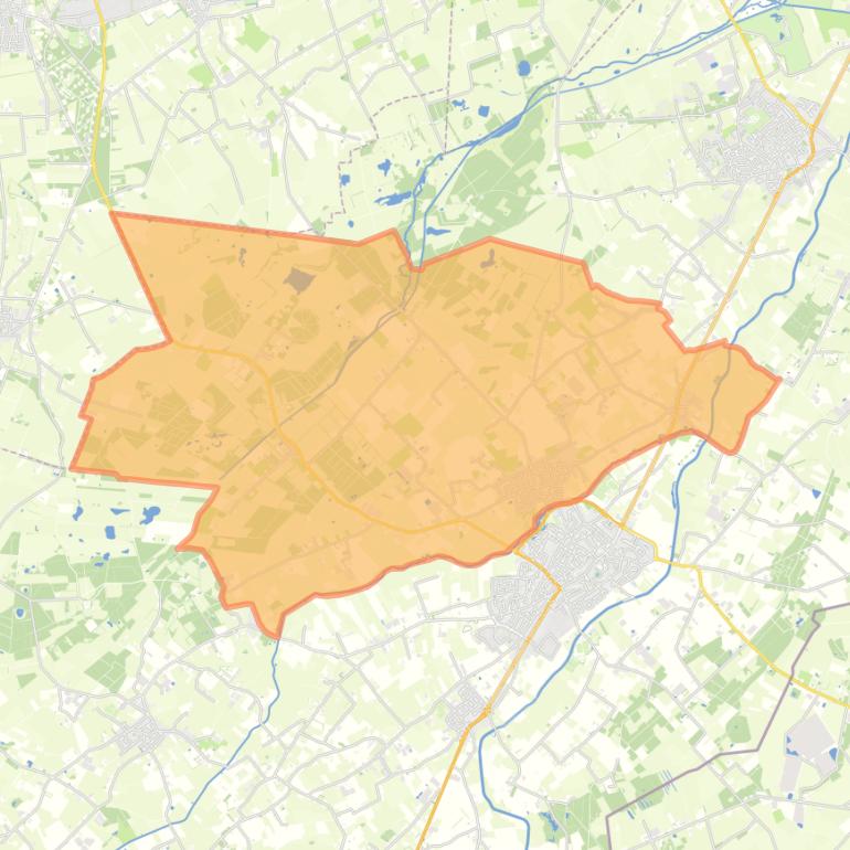 Kaart van de wijk Klein - Zundert.