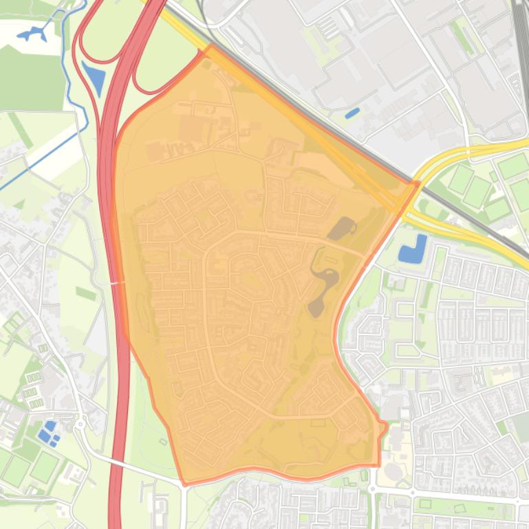 Kaart van de wijk Klingerberg.