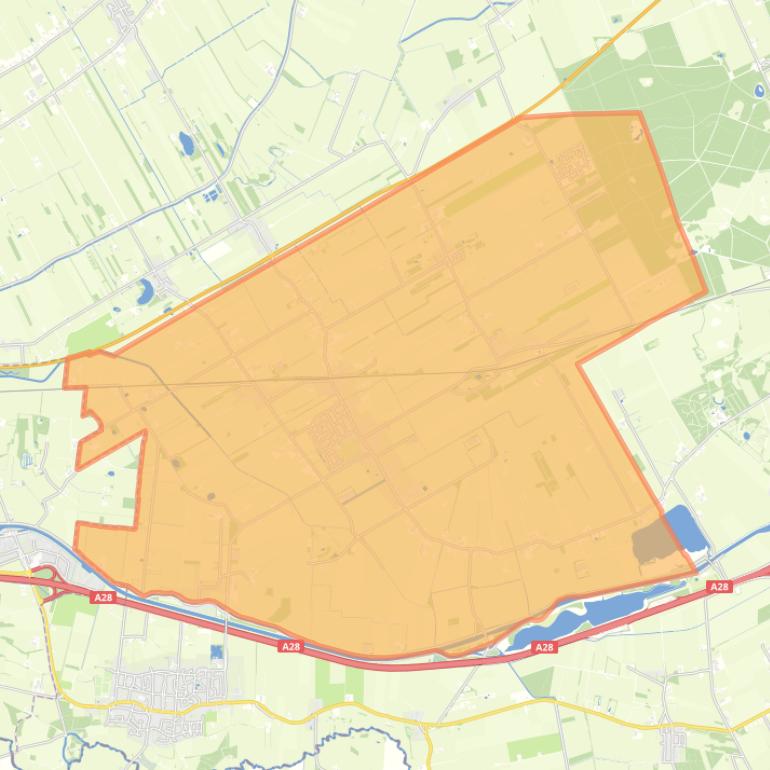 Kaart van de wijk Koekange.