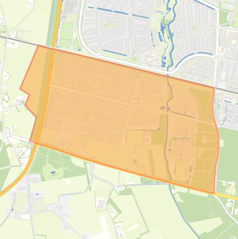 Kaart van de wijk Koolhoven.