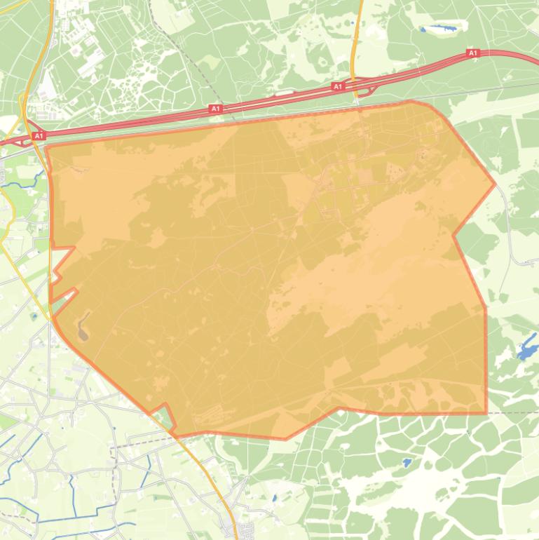 Kaart van de wijk Kootwijk.