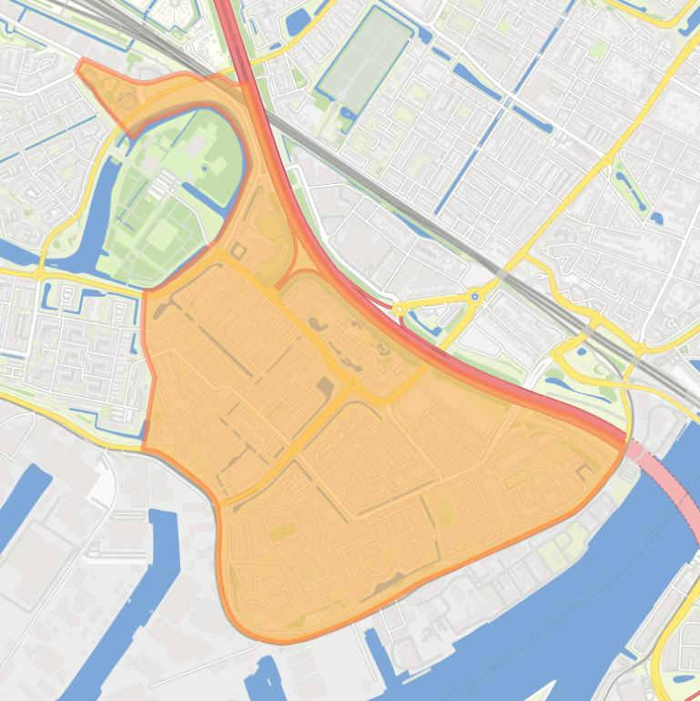 Kaart van de wijk Kort Ambacht.