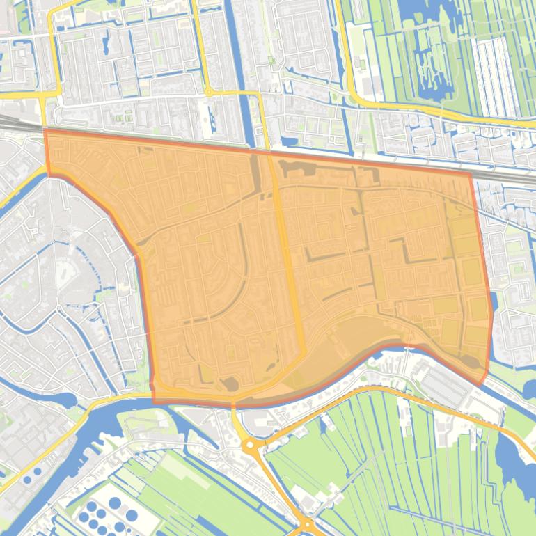 Kaart van de wijk Kort Haarlem.