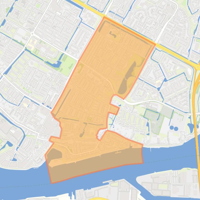 Kaart van de wijk Kraaihoek.