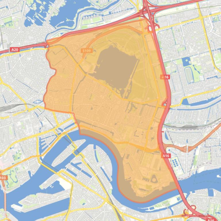 Kaart van de wijk Kralingen-Crooswijk.