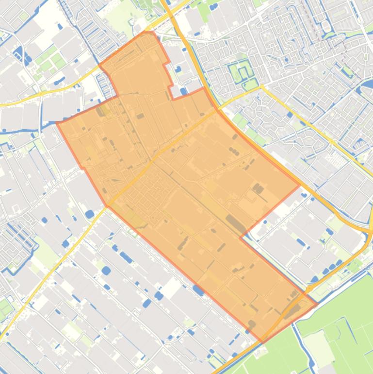 Kaart van de wijk Kwintsheul.