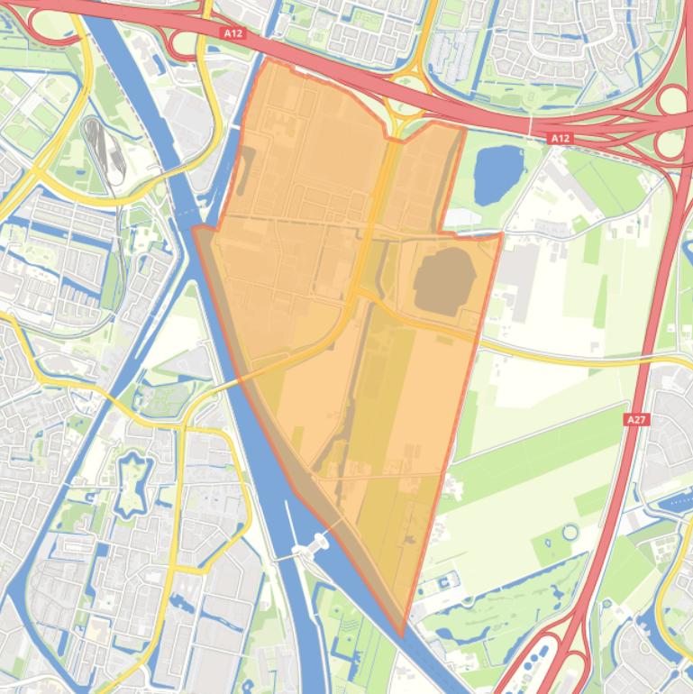 Kaart van de wijk Laagraven.