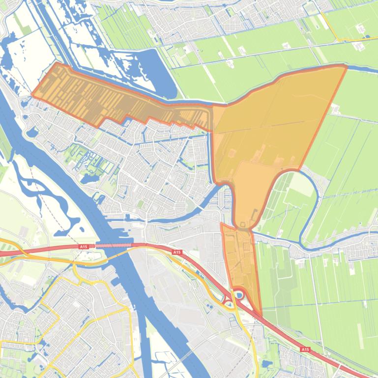 Kaart van de wijk Landelijk gebied.