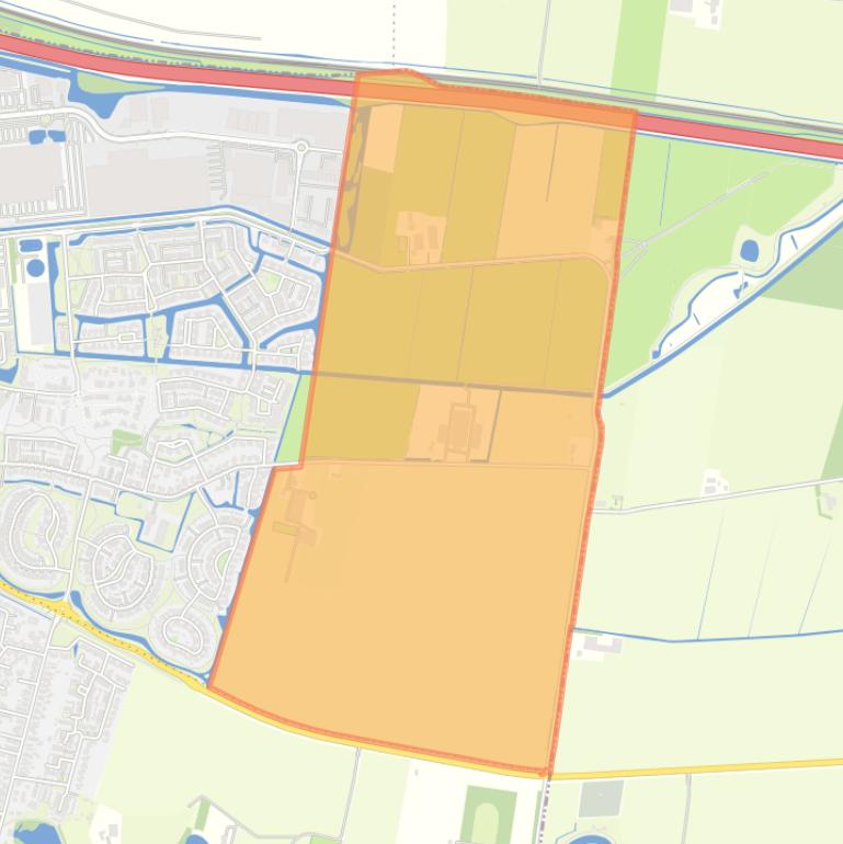 Kaart van de wijk Landelijk gebied Oost.