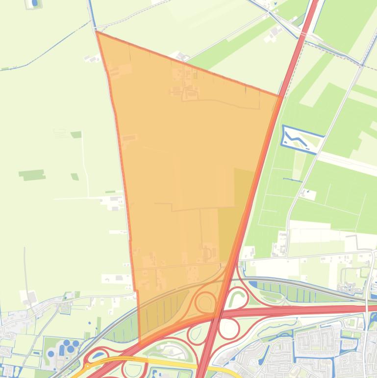 Kaart van de wijk Landelijk gebied West.