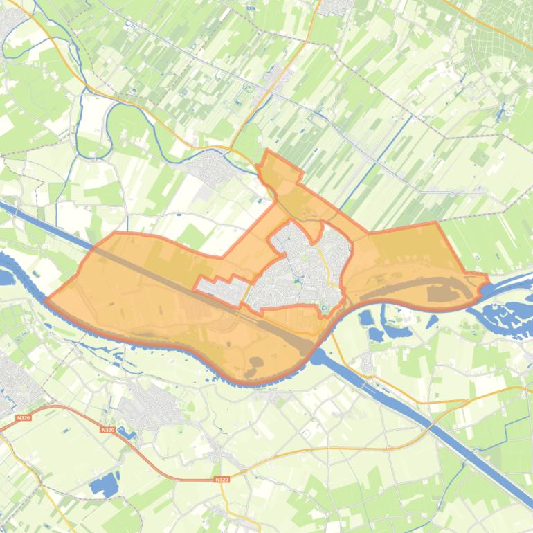 Kaart van de wijk Landelijk gebied.