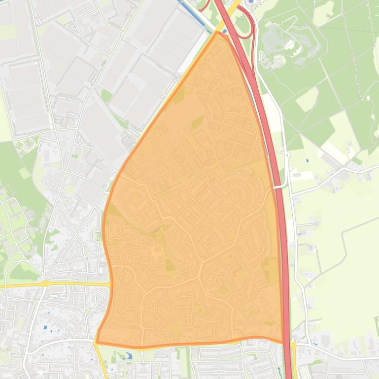 Kaart van de wijk Landweert.