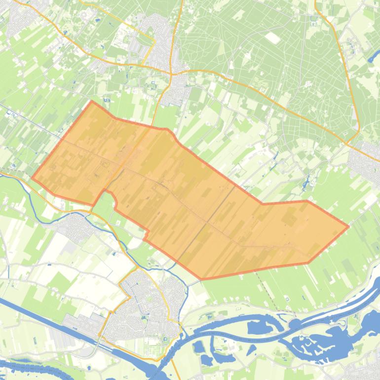 Kaart van de wijk Langbroek.