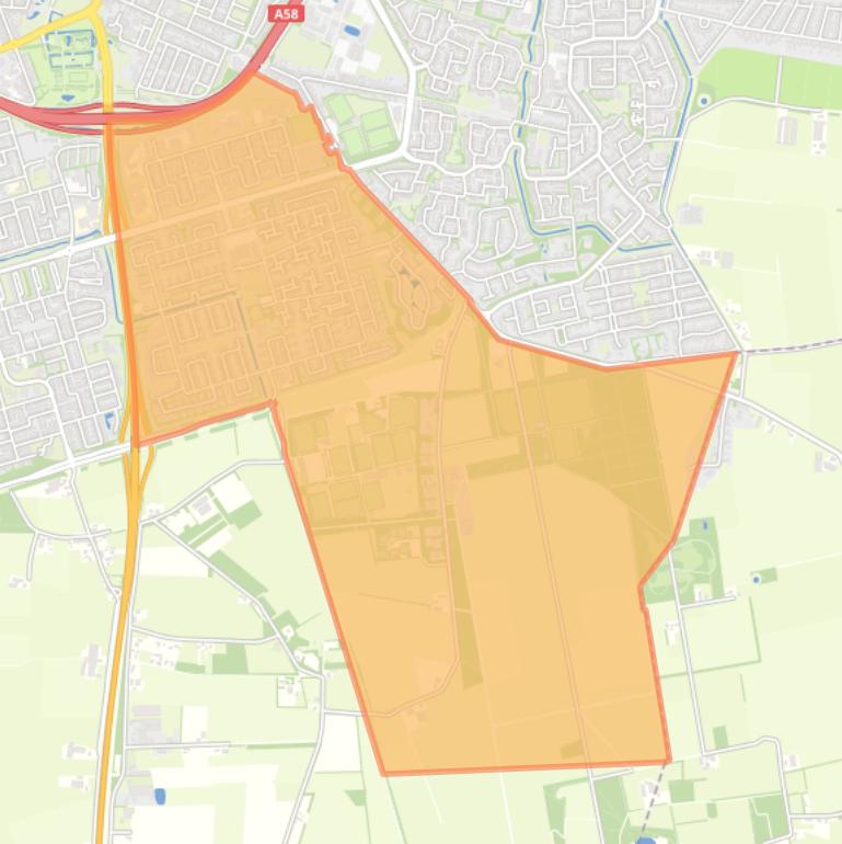 Kaart van de wijk Langdonk.