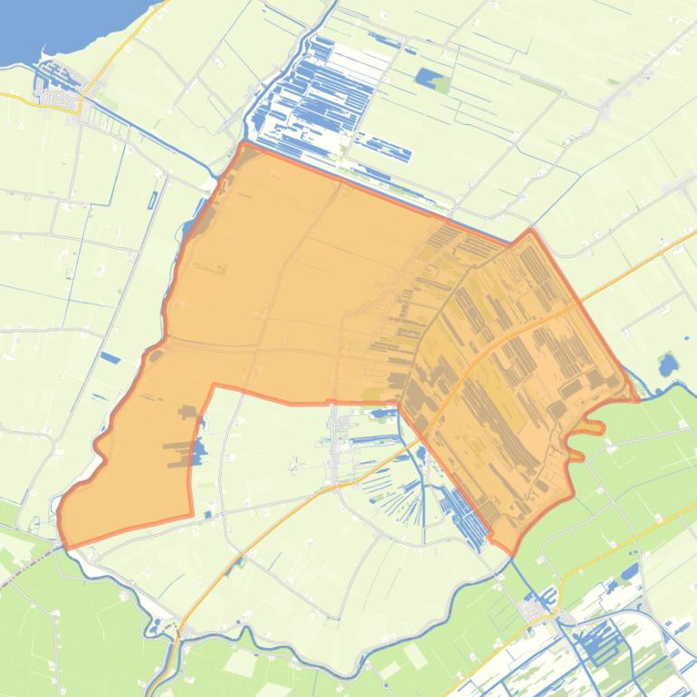 Kaart van de wijk Lange-Nije-Munk.